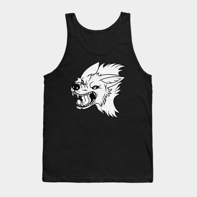 Growl Wolf Tank Top by mcwolfyx